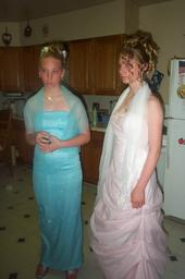 Stacy with her Sister prom night